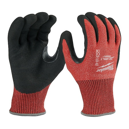 Cut-Resistant Coated Gloves, Cut Level A4 ,Dipped ,Nitrile ,Sandy ,S 12 PK