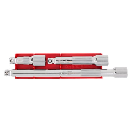 Socket Extension Set 1/2 in Dr, 10 in L, 3 Pieces, Chrome