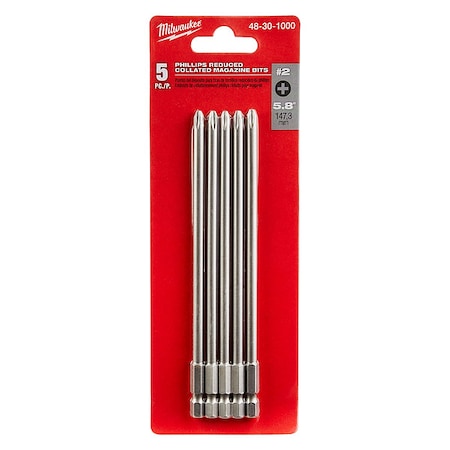 5-Piece Phillips Collated Magazine Bits