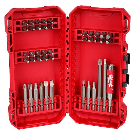 42 Piece Driver Bit Set, 1/4 in Hex Shank Size