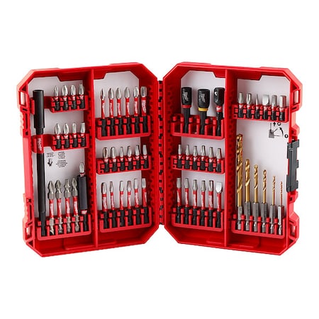 60 pc. Piece Drill and Drive Set, 1/4 in Hex Shank Size