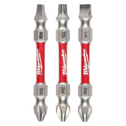 SHOCKWAVE Impact Duty PH2/SQ2/T25 Double Ended Bits 3PC