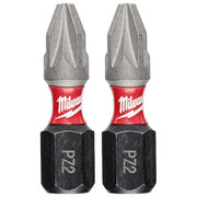 Shockwave 1" Impact Pozidriv No. 2 Insert Bits (2PK)