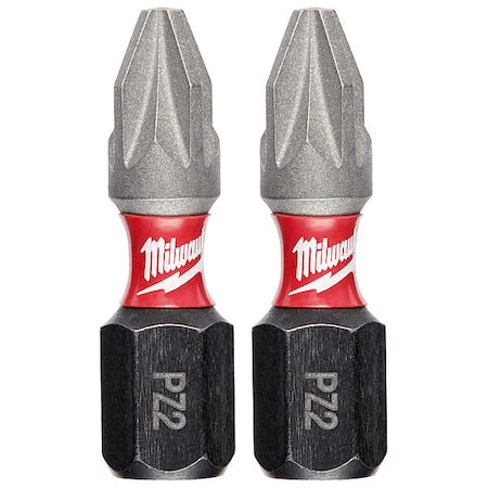 Shockwave 1" Impact Pozidriv No. 2 Insert Bits (2PK)