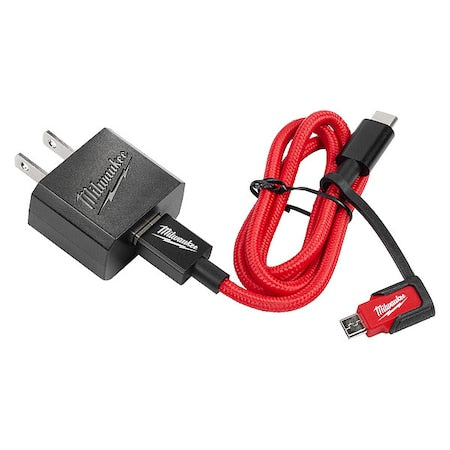 3ft USB-C & 2.1A Wall Charger w/USB Adap