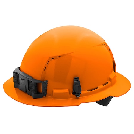 BOLT Orange Full Brim Vented Hard Hat w/4pt Ratcheting Suspension - Type 1, Class C