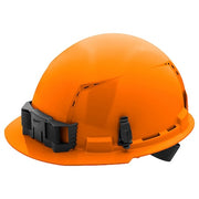 BOLT Orange Front Brim Vented Hard Hat w/4pt Ratcheting Suspension - Type 1, Class C