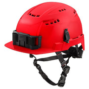 BOLT Red Front Brim Vented Safety Helmet with IMPACT ARMOR Liner - Type 2, Class C