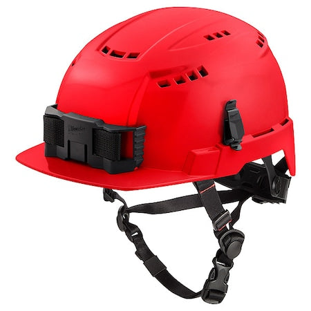 BOLT Red Front Brim Vented Safety Helmet with IMPACT ARMOR Liner - Type 2, Class C