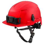BOLT Red Front Brim Safety Helmet with IMPACT ARMOR Liner - Type 2, Class E
