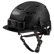 BOLT Black Front Brim Vented Safety Helmet with IMPACT ARMOR Liner - Type 2, Class C