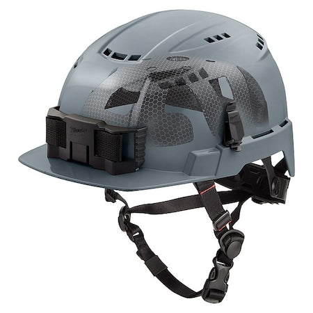 BOLT Gray Front Brim Vented Safety Helmet with IMPACT ARMOR Liner - Type 2, Class C