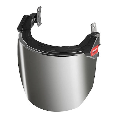 Face Shield, Silver Visor, Polycarbonate, Locking Detents Suspension