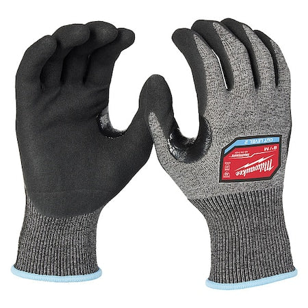 Cut-Resistant Dipped Gloves, Cut Level A2 ,Dipped ,Nitrile ,Rough ,Medium 1 PR