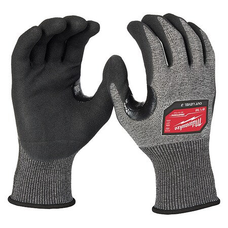 Cut-Resistant Dipped Gloves, Cut Level A3 ,Dipped ,Nitrile ,Rough ,Medium 1 PR
