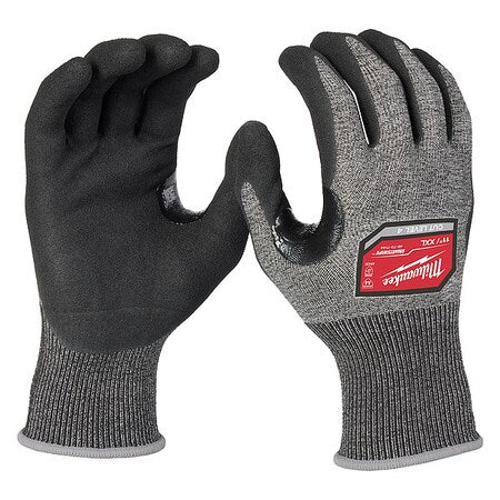 Knit Gloves, Cut Level A4 ,Dipped ,Nitrile ,Rough ,2XL 1 PR