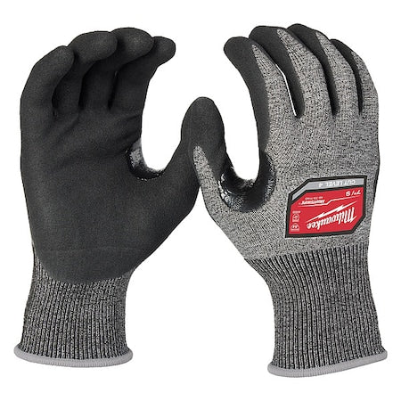 Knit Gloves, Cut Level A4 ,Dipped ,Nitrile ,Rough ,Small 1 PR