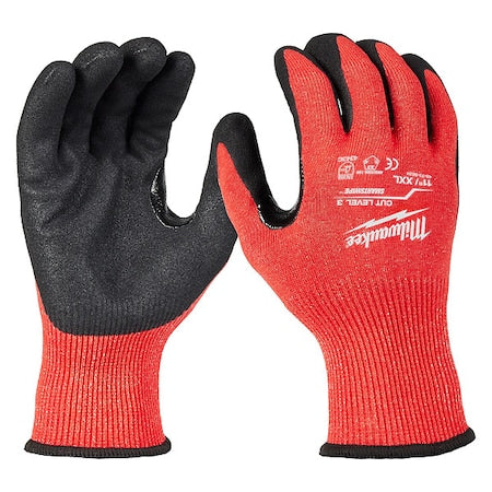 Work Gloves, Cut Level A3 ,Nitrile ,Sandy ,2XL 1 PR