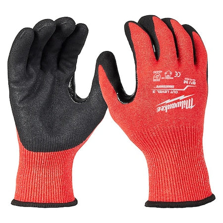 Work Gloves, Cut Level A3 ,Nitrile ,Sandy ,M 1 PR