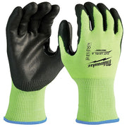 High Visibility Cut Level 2 Polyurethane Dipped Gloves - Large, Cut Level A5 ,Dipped ,L 1 PR
