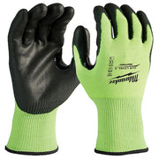 High Visibility Cut Level 3 Polyurethane Dipped Gloves - S,PR
