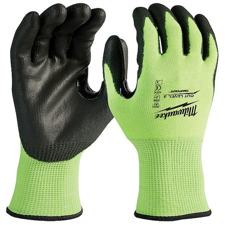 High Visibility Cut Level 3 Polyurethane Dipped - L,PR