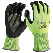 High Visibility Cut Level 4 Polyurethane Dipped Gloves - S,PR