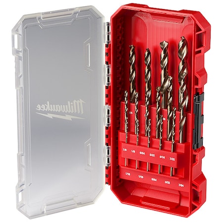 15 pc. RED HELIX Cobalt Drill Bit Set