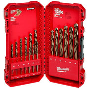 19 pc. RED HELIX Cobalt Metric Drill Bit Set