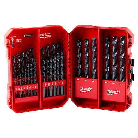 THUNDERBOLT Black Oxide Drill Bit Set, 29-Piece
