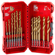 19 pc. SHOCKWAVE Impact Duty RED HELIX Titanium Metric Drill Bit Set