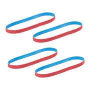 Bandfile Belts, 0.50 in W, 0.10 in L, Coated, Ceramic, 60 Grit, Coarse, Not Applicable, Blue, Red