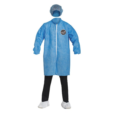 ProShield 10 Disposable Lab Coat, ProShield(R), Snaps Closure, Blue, L, 30 PK