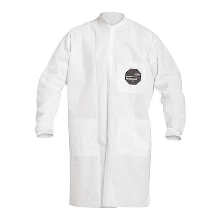 ProShield 10 Disposable Lab Coat, ProShield(R), Snaps Closure, White, 4XL, 30 PK