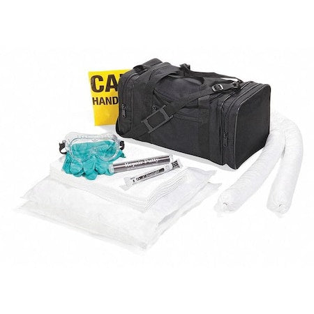 Spill Kit, 10 gal Absorbed per Package, 10 lb Duffel Bag, Black