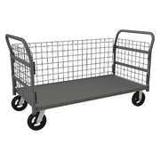 Wire Cart,30" Shelf Width,60" Shelf L