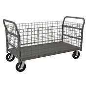 Wire Cart,24" Shelf Width,48" Shelf L