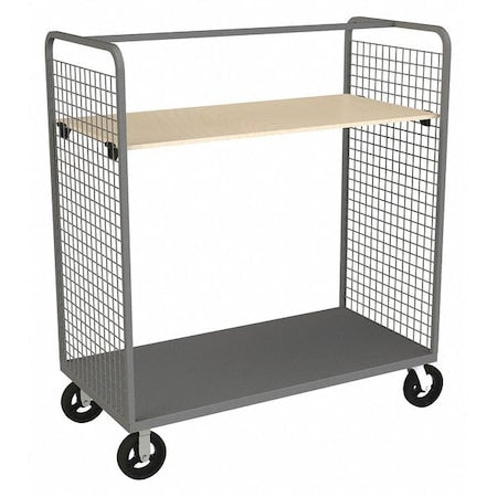 Wire Cart,30" Shelf Width,60" Shelf L