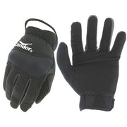 Condor Mechanics Gloves, Synthetic Leather Palm, Polyester Back, 10, Black