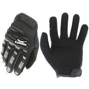 Condor Mechanics Impact Gloves, Cotton Palm, Polyester Back, 12, Black