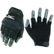 Condor Mechanics Gloves, Synthetic Leather Palm, Polyester Back, 9, Black