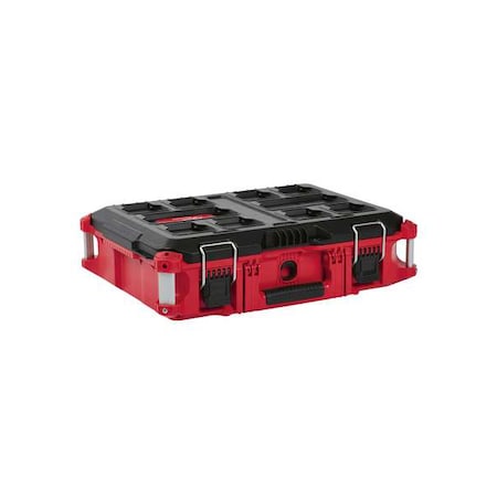 PACKOUT Tool Box, Black/Red, 22 in W x 16-1/4 in D x 6-1/2 in H