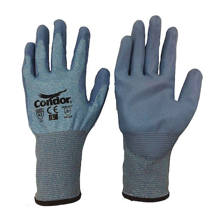 Cut Resistant Coated Gloves, Cut Level A2 ,Dipped ,Polyurethane ,Smooth ,M 1 PR