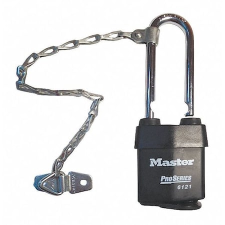 Padlock, Keyed Alike, Long Shackle, Rectangular Steel Body, Boron Shackle, 7/8 in W