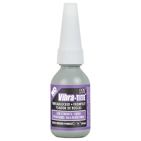 Threadlocker, VIBRA-TITE 111, Purple, Low Strength, Liquid, 10 mL Bottle