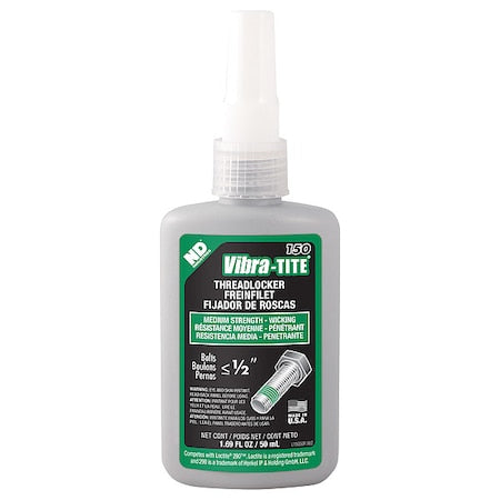 Wicking Threadlocker, VIBRA-TITE 150, Green, Medium Strength, Liquid, 50 mL Bottle