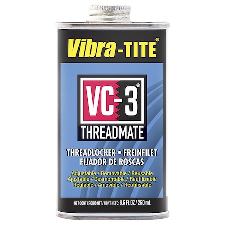 Reusable Threadlocker, VIBRA-TITE VC-3, Red, High, Liquid, 8.45 fl oz, Can