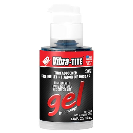 Threadlocker, VIBRA-TITE 135, Red, High Strength, Liquid, 35 mL Bottle