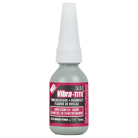 Threadlocker, VIBRA-TITE 146, Red, High Strength, Liquid, 10 mL Bottle