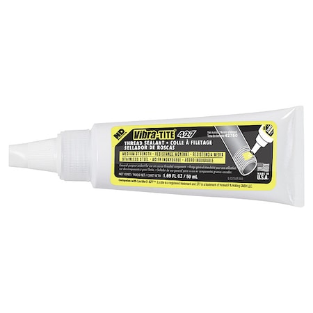 Thread Sealant 1.7 fl oz, Tube, Yellow, Liquid